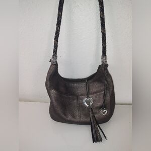 Beautiful Brighton pre-owned Metallic Leather Hobo Purse Shoulder bag